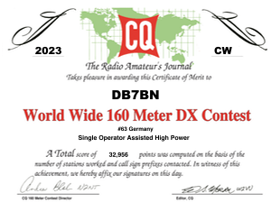 CQ WW DX 160m CW Contest 2023