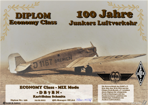 100 Jahre Junkers Flugverkehr - Economy Class