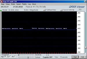 DL2HAD receiving the QRSS beacon (about 10 km)